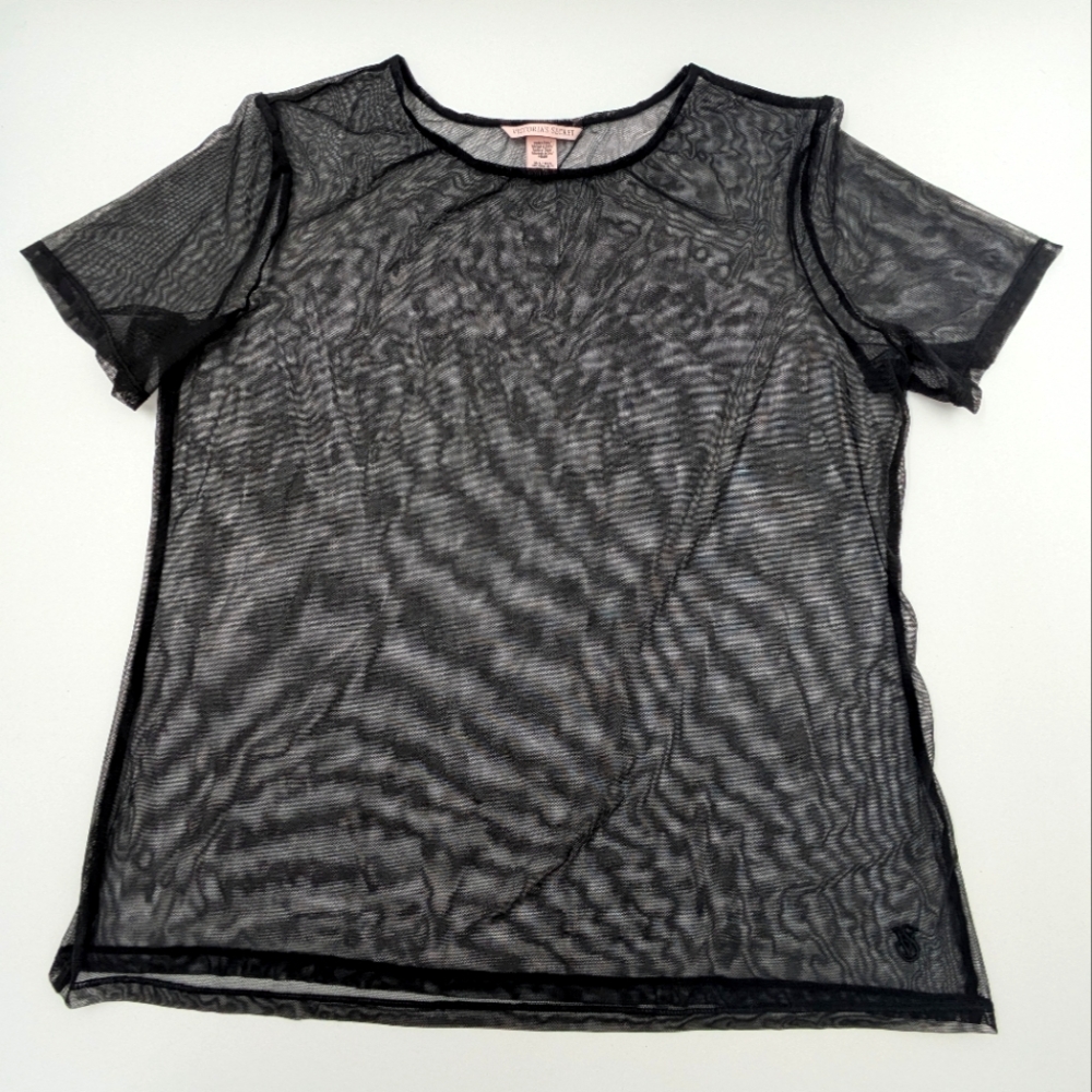 Victoria's Secret Black Mesh Shirt Sexy